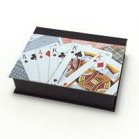 Schachtel für Spielkarten / Spielkartenbox mit passendem Papier bezogen Bild 2