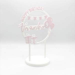 Kuchen Topper "Happy Birthday" personalisiert mit Farbe, Name & Alter Bild 2