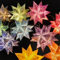 Bascettasterne 10 kleine Sterne, Motiv: Stern im Stern, transparent/bunt Bild 1