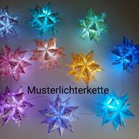 Bascettasterne 10 kleine Sterne, Motiv: Stern im Stern, transparent/bunt Bild 6