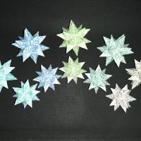 Bascettasterne 10 kleine Sterne, Motiv: Stern im Stern, transparent/bunt Bild 8