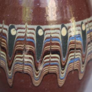 Vase Pfauenaugen traditionelle bulgarische Keramik Vintage 60er 70er Jahre Bild 4