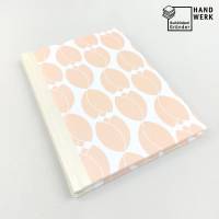 Notizbuch, Tulpen, perle metallic, 100 Blatt, A5, handgefertigt Bild 1