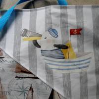 Strandtasche  / Shopper / Schwimmbadbag  / der ideale Alltagsbegleiter im maritimen Style, wasserfestes  Innenfutter Bild 10