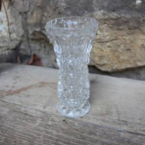 Kleine Vase facettiertes Pressglas Brockwitz oder Walther Glas Vintage 30er Jahre Bild 2