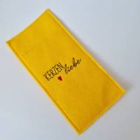 KERZENLIEBE Geschenkverpackung für 2 Stabkerzen in gelb von he-ART by helen hesse Bild 4