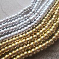 Hämatit Perlen Rondelle 6 mm x 4 mm versilbert, vergoldet ein Strang Bild 1
