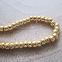 Hämatit Perlen Rondelle 6 mm x 4 mm versilbert, vergoldet ein Strang Bild 4