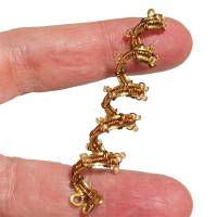 Funkelnde Haarperle handgewebt goldfarben kupfer handmade Haarschmuck Dreadlock wirework handgemacht Bild 1