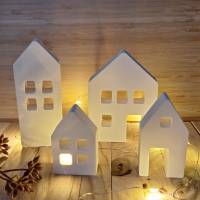 4 Deko Häuser ~ Lichthäuser ~ Haus zum dekorieren ~ Home ~ Weihnachten und Herbst Bild 1