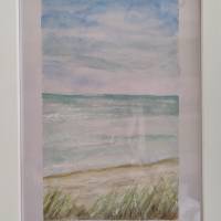 Aquarell, DIN A4 "Sommer am Meer", original & signiert Bild 2