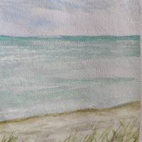 Aquarell, DIN A4 "Sommer am Meer", original & signiert Bild 7