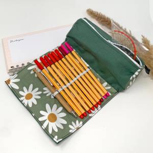 personalisiertes Federmäppchen aus Stoff - Geschenk Studentin, Stifte Mäppchen Mädchen mit Namen Bild 2