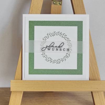 Glückwunschkarte ohne Anlass "Blätterkranz" aus der Manufaktur Karla