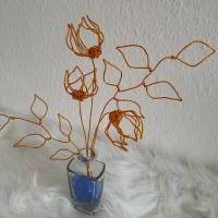 Clematis - Blumen Set 4/ Drahtblumen / Blumen aus Draht Handgemacht/ Minimalistische nachhaltige Deko Bild 1