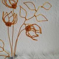 Clematis - Blumen Set 4/ Drahtblumen / Blumen aus Draht Handgemacht/ Minimalistische nachhaltige Deko Bild 2