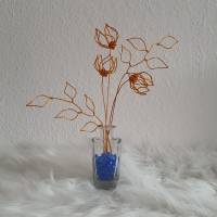 Clematis - Blumen Set 4/ Drahtblumen / Blumen aus Draht Handgemacht/ Minimalistische nachhaltige Deko Bild 3
