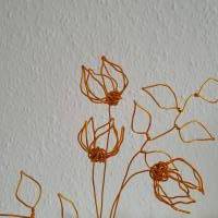 Clematis - Blumen Set 4/ Drahtblumen / Blumen aus Draht Handgemacht/ Minimalistische nachhaltige Deko Bild 4