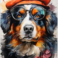 Hunde-Dekoschild BERNER SENNENHUND, wetterbeständiges Wandschild Bild 1