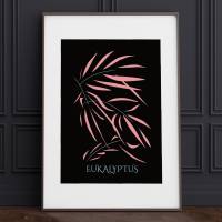 Poster, minimalistisch, Eukalyptus, abstrakt, Minimalismus, Eukalyptus Deko, minimalistisch Bild 1
