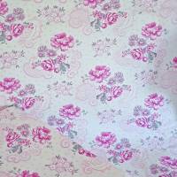 Bettbezug Bauernbettwäsche Bauernstoff - unbenutzt - rosa flieder lila weiß, Rosen Blumen, Vintage Landhaus Bild 3