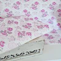 Bettbezug Bauernbettwäsche Bauernstoff - unbenutzt - rosa flieder lila weiß, Rosen Blumen, Vintage Landhaus Bild 4