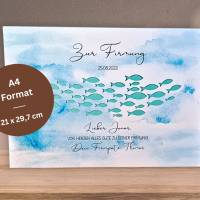 Geldgeschenk zur Firmung personalisiert - Firmungsgeschenk mit Namen und Datum - Bilderrahmen Andenken Geschenk - Fische Bild 9