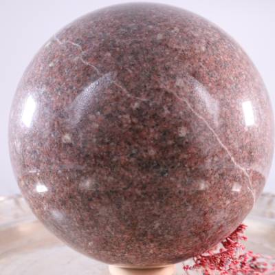 GROSSE MANGA GRANIT Edelsteinkugel 108 mm, Meditation und Heilsteine, glänzende Kugel, Wunderbarer Kristall