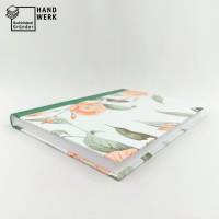 Notizbuch, A5, Kolibri, Hibiskus, grün, 100 Blatt, handgefertigt Bild 4