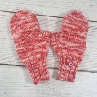 Handschuhe mit Kappe für Kleinkinder, Rosa handgefärbt Bild 6