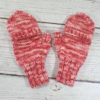 Handschuhe mit Kappe für Kleinkinder, Rosa handgefärbt Bild 7