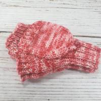 Handschuhe mit Kappe für Kleinkinder, Rosa handgefärbt Bild 8