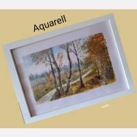 Aquarell, DIN A4 "goldener Herbst", original & signiert Bild 1