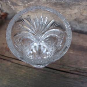 Kristall Vase 15,2 cm geschliffenes Fächer Dekor 24 % Bleikristall  30er Jahre Art Deco Bild 4