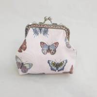 Geldbörse klein, Bügeltasche, rosa, Schmetterling Bild 3