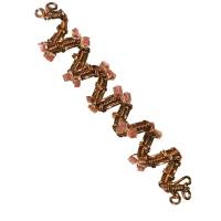Funkelnde Zopfperle handgewebt bronze kupfer handmade Haarschmuck Dreadlock wirework handgemacht Bild 1