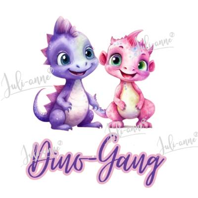 Bügelbild  Dino Gang Girls
