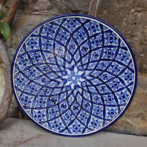 Wandteller Obstteller Ø 33,5 cm Ornamente Handbemalt marokkanischer Stil BOHO Made in Tunesia Bild 2