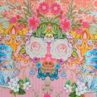 ♕ Jersey Panel mit Blumen pink rosa viele Details Stenzo Digitaldruck 120 x 150 cm ♕ Bild 7