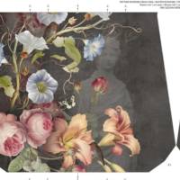 Taschenpanel Blumen, Taschenstoff Stenzo, Shopper nähen, Tasche selber nähen, DIY Wendetasche Bild 2