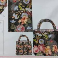 Taschenpanel Blumen, Taschenstoff Stenzo, Shopper nähen, Tasche selber nähen, DIY Wendetasche Bild 5