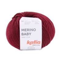 Merino Baby 50 gramm, Lauflänge 165 meter, Farbe DUNKELWEINROT Babywolle von Katia Bild 1