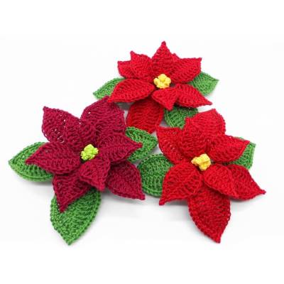 Häkelanleitung Weihnachtsstern - einfach & vielseitig aus Wollresten