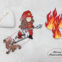 Plotterdatei Feuerwehrfrau/ Feuerwehrmädchen Bild 1