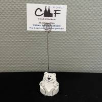 Tontopffigur Eisbär mit Kartenhalter 10-2-1-1 Bild 1