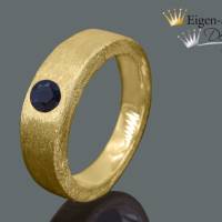 Goldschmiedering "straight", massiver Ring Damen und Herren Unisex, Goldring (22 karat vergoldet), Schmuck handm Bild 4