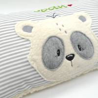 Namenskissen Taufkissen Kuschelkissen Kindergartenkissen Geburtsgeschenk  Panda Pandaliebe Pandabär Bild 2
