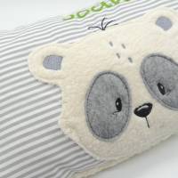 Namenskissen Taufkissen Kuschelkissen Kindergartenkissen Geburtsgeschenk  Panda Pandaliebe Pandabär Bild 4