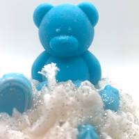 Duftkerze - Teddy Bear Cupcake - blau Bild 2