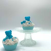 Duftkerze - Teddy Bear Cupcake - blau Bild 5